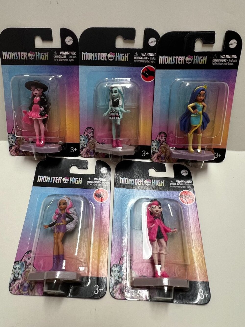 Monster High Mini Figures Set 5 Draculaura Frankie Cleo Clawdeen Mattel Sealed